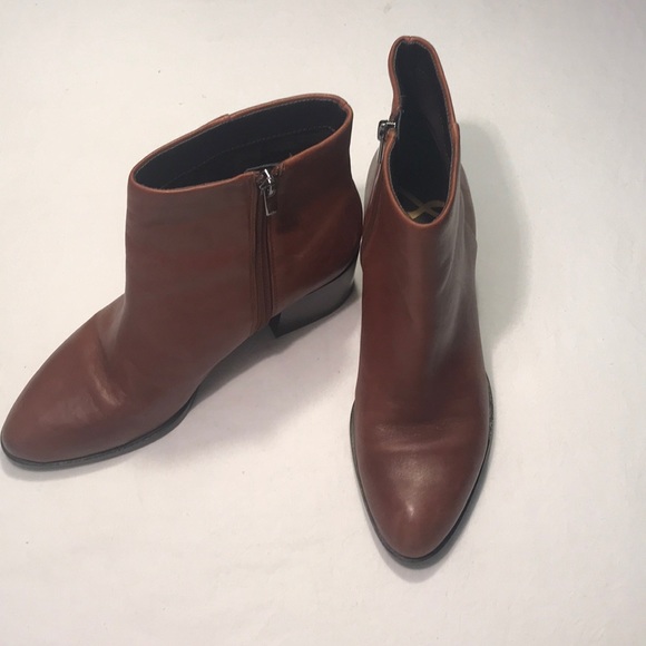 Sam Edelman Leather Ankle Boots Sz 7.5 - Picture 1 of 11